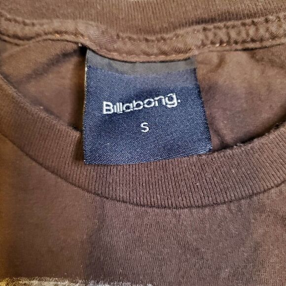 Vtg Billabong Shirt Mens Small Brown Graphic Skate Surf Tee - Picture 2 of 7